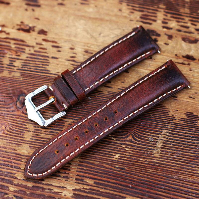 Rot Braun Crazy Horse Leder Armband 18mm 20mm 22mm 24mm 26mm Vintage Kuh Leder uhr Band Für Panerai Fossil Armband