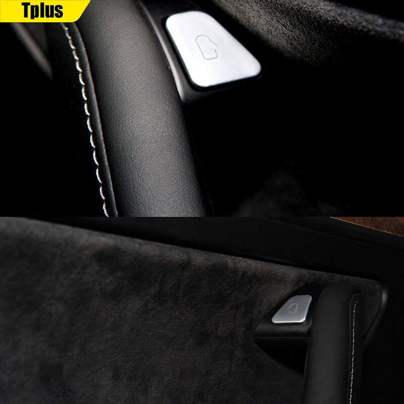 Tplus – autocollant de bouton en alliage d'aluminium pour porte de verre, pour Tesla modèle 3/Y, accessoires décoratifs d'intérieur à paillettes