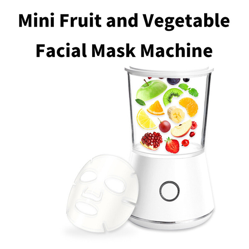 Novo instrumento de máscara facial de beleza mini, faça você mesmo, máquina de máscara facial de frutas caseiras, legumes, máquina de máscara facial automática de voz