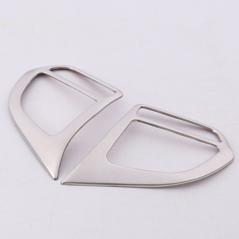 2Pcs For MG HS Car Steering Wheel Button Sticker Stainless Steel Automobile Emblem Decal Styling Auto Interior Decoration