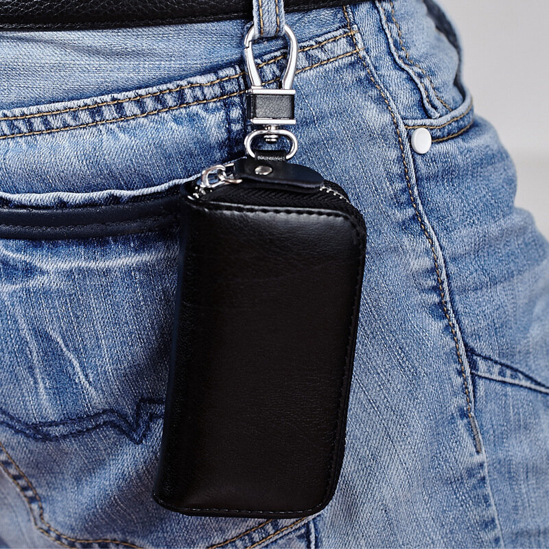 SOUTH GOOSE skórzany portfel na klucze Unisex wielofunkcyjny Organizer do kluczy moda męska uchwyty na klucze samochodowe damskie inteligentne gospodyni