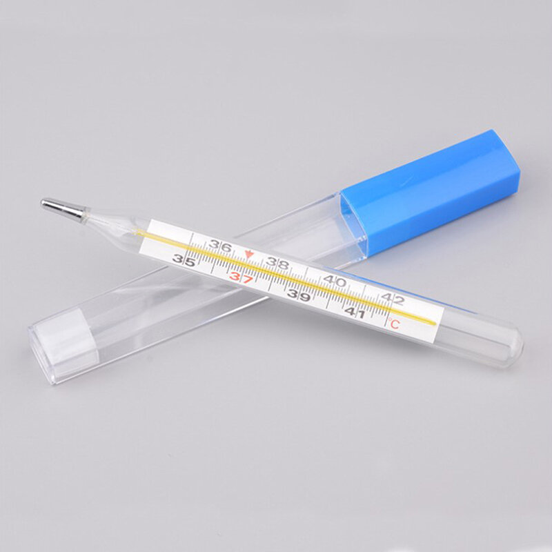 New 1pc Body Temperature Measurement Device Armpit Glass Mercury Thermometer Home Health Care Product Large Size Screen