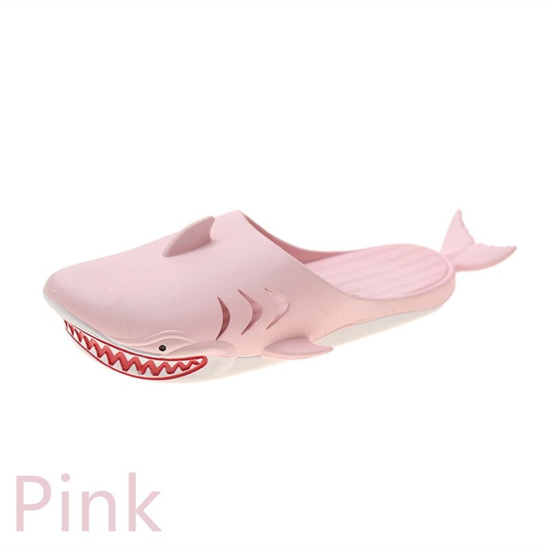 2021 Zomer Fashion Shark Slippers Voor Vrouwen Mannen Paar Zomer Antislip Platte Water Strand Slipper Shark Slippers