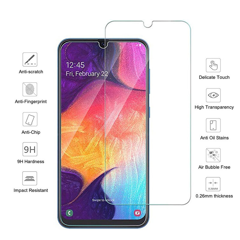 5 PCS Tempered Glass For Samsung Galaxy A10 A11 A41 A20 A20E A30 A40 A21 A50 A51 A70 A71 A72 A80 A90 S20 FE M20 Screen Protector