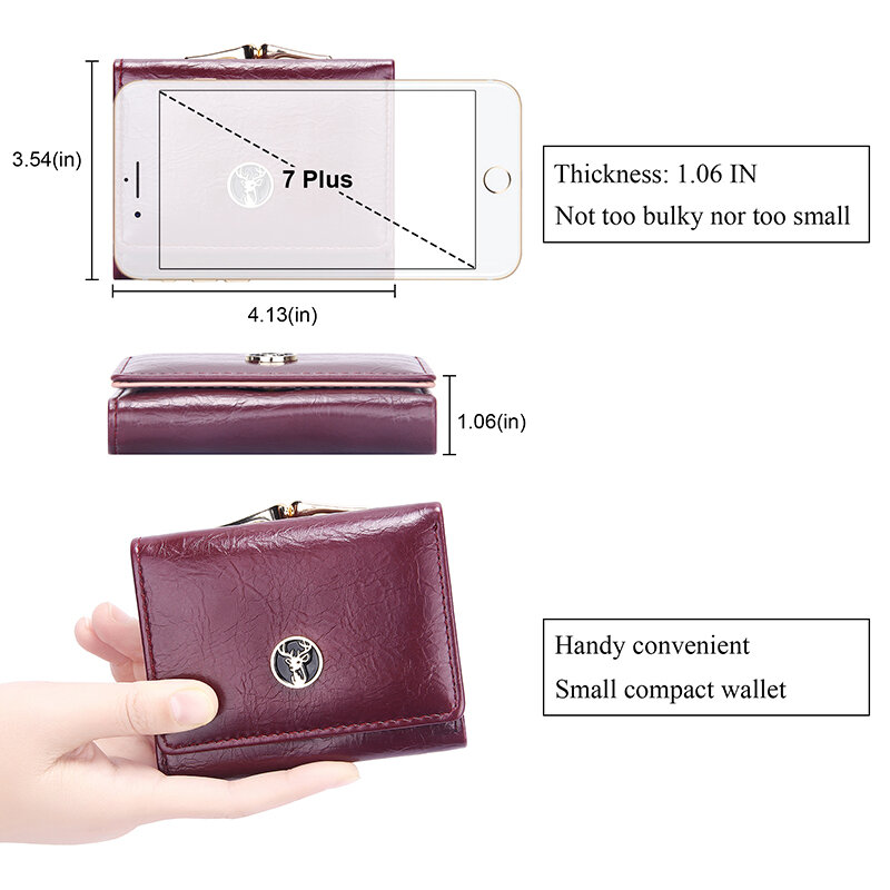 Portefeuille court pour femme pour femme petits portefeuilles porte-monnaie en cuir dames mode moraillon femme portefeuille Mini pour porte-cartes étudiant
