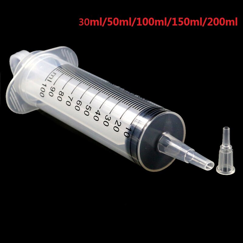Syringe 30ml / 50ml / 100ml / 200ml Reusable Pump Measuring Tube Ink Delivery Large Capacity Pump Oil Enema Glue Injection
