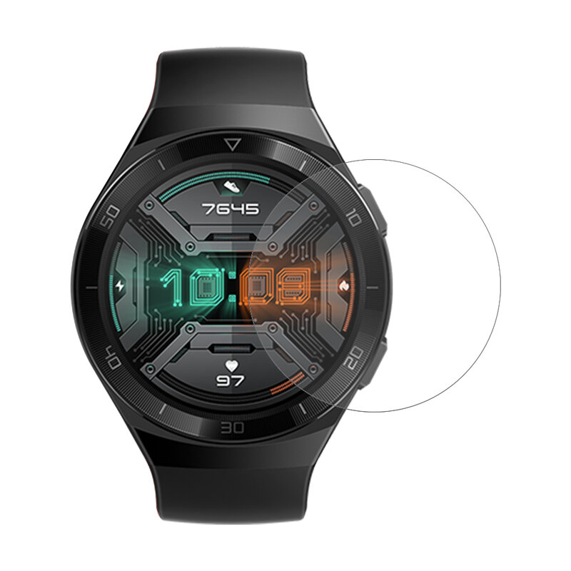 Protecteur d'écran de montre, en verre trempé HD Transparent 2.5D pour montre intelligente Huawei GT 2e GT2e 9H