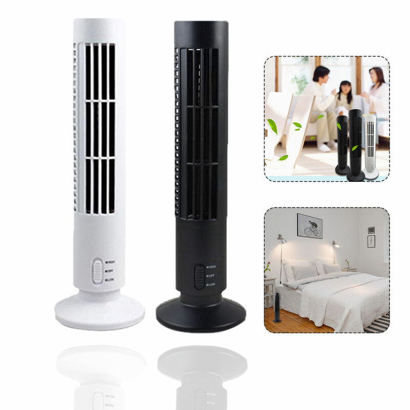 Tragbare Mini 5V USB Klimaanlage Elektrische Vertikale Blattloser Fan Sommer Luftkühler Für Home Office Reise Kühlturm fan