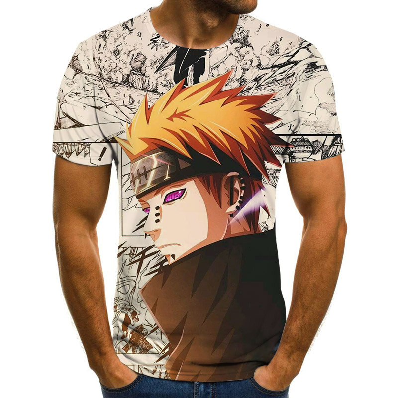 Engraçado anime temáticos camisetas masculinas e femininas anime cartoon harajuku topos 3d moda meninos e meninas roupas streetwear 110/6xl