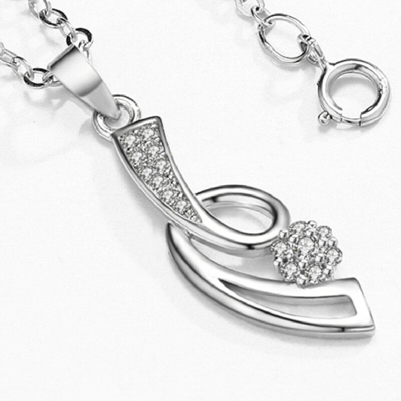 Sodrov Trendy Elegant AAA Zircon 925 Sterling Silver Natural Pendant Necklace Fine Jewelry for Women Silver Jewelry