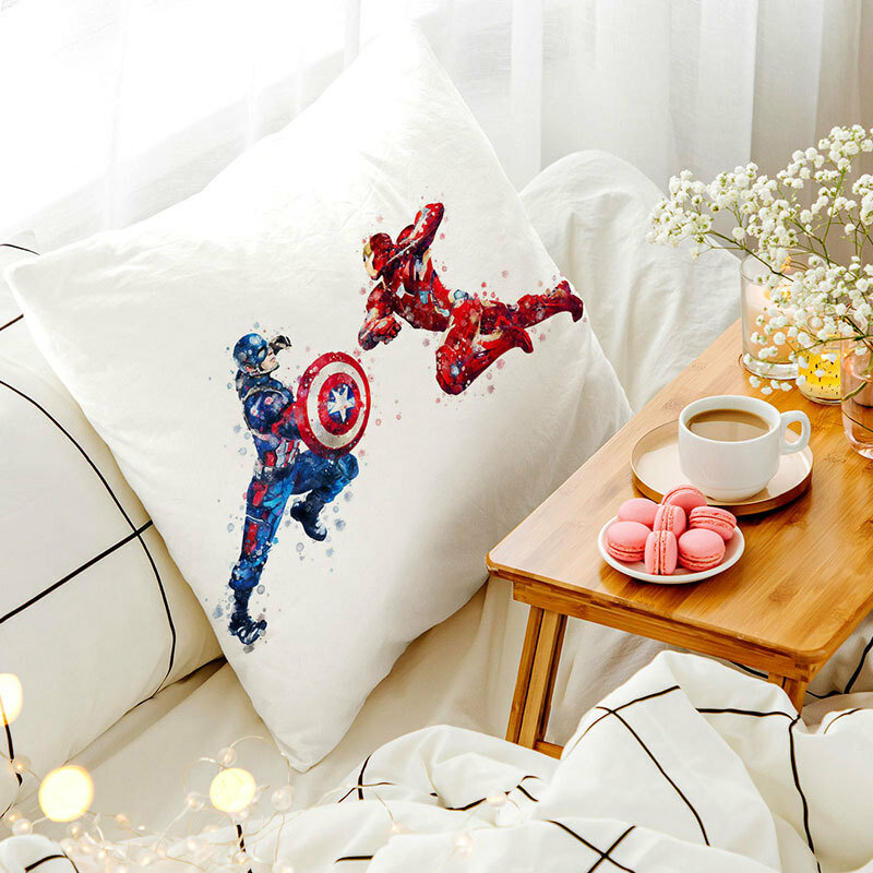 45x45cm disney marvel fronha hulk homem de ferro spiderman dos desenhos animados fronha sofá decoração para casa avengers fronha