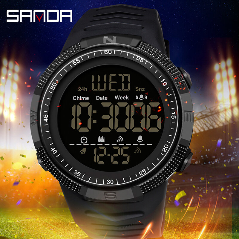 Sanda Mannen Horloge Militaire Sport Horloges Leger Elektronische Led Digitale Horloge Mannelijke Klok Horloges Voor Mannen Relogio Masculino