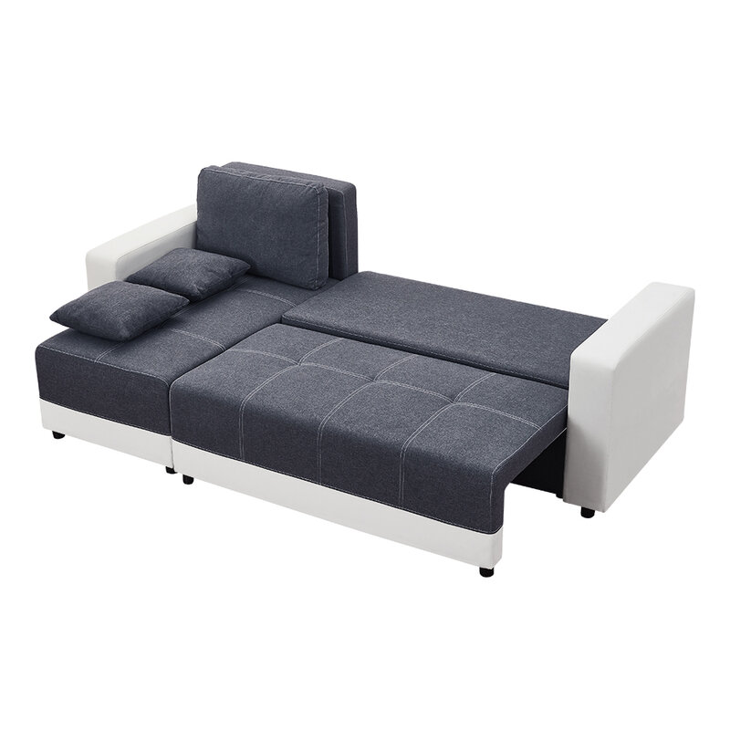 Panana x-large divano letto di lusso in ecopelle e tessuto divano letto divano ad angolo spedizione veloce