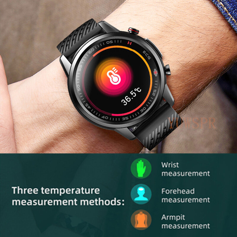 Смарт-часы 650 нм лазерное лечение реальная ЭКГ PPG артериальное давление пульсометр здоровое отслеживание работает с Xiaomi Android iPhone F800