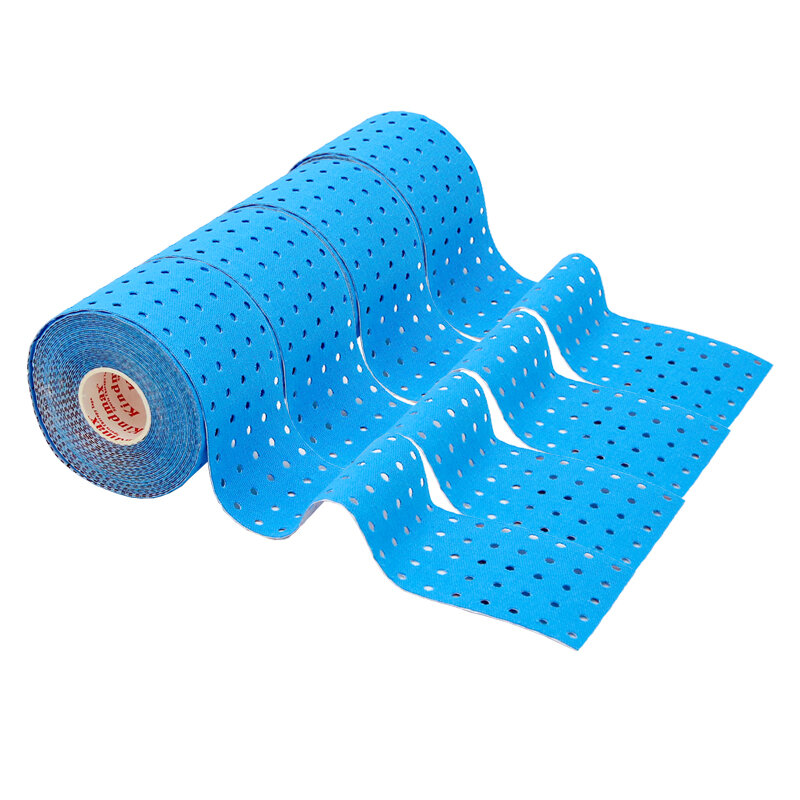 4 упаковки Kindmax, кинезиологическая лента с отверстиями, 5 см, водонепроницаемые налокотники для поддержки мышц и облегчения боли
