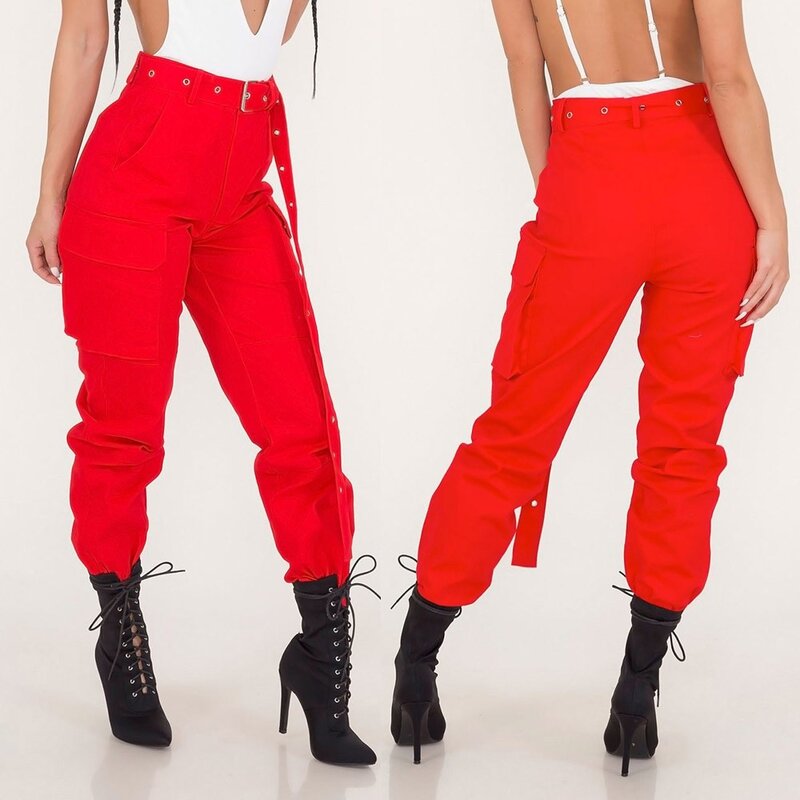 2021 nueva moda Joggers de Hip Hop de Mujer Pantalones Harem Pantalones deportivos pantalones de chándal Streetwear sólido Casual bolsillo Pantalones
