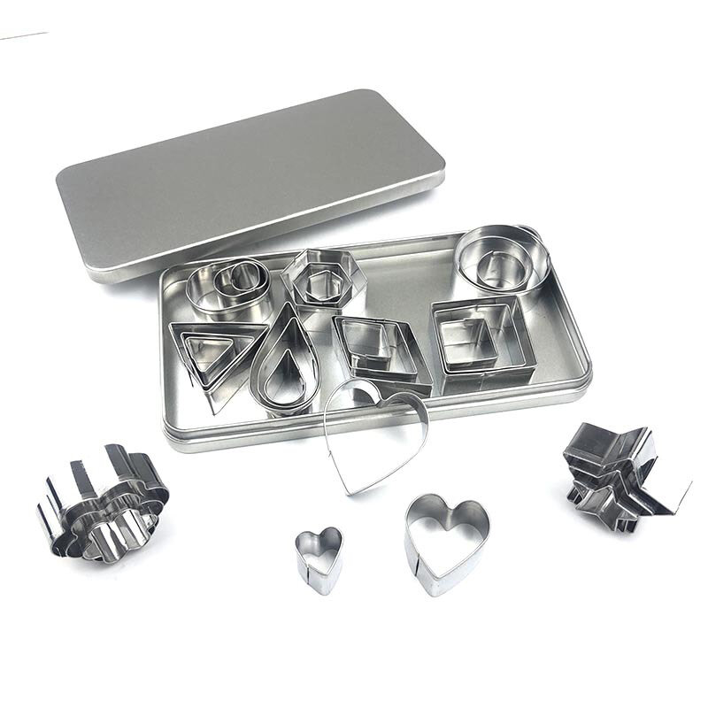 2-4cm 30pcs/Lot Clay Cutter Stainless Steel Geometry Drop Round Designer DIY Ceramic Pottery Polymer Clay Craft Cutting Mold