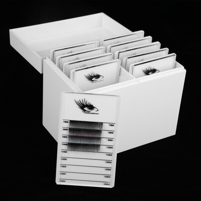 2020 New Mink Lashes Eyelash Storage Box 10 Layers Makeup Organizer False Eyelashes Glue Pallet Holder Grafting Extension Tool
