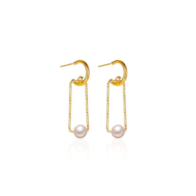 HelloMiss Simple commuter earrings pearl geometric earrings temperament wild earrings fashion women's earrings jewelry