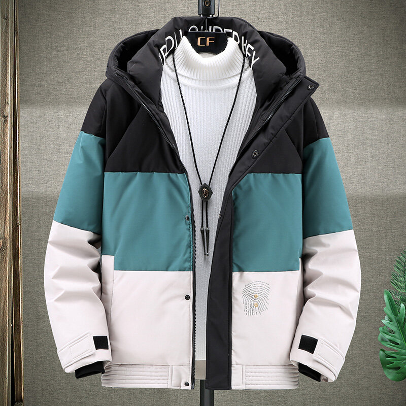 Doudoune épaisse à capuche pour homme, Parka décontractée, manteau à la mode, 3XL, collection hiver 2021