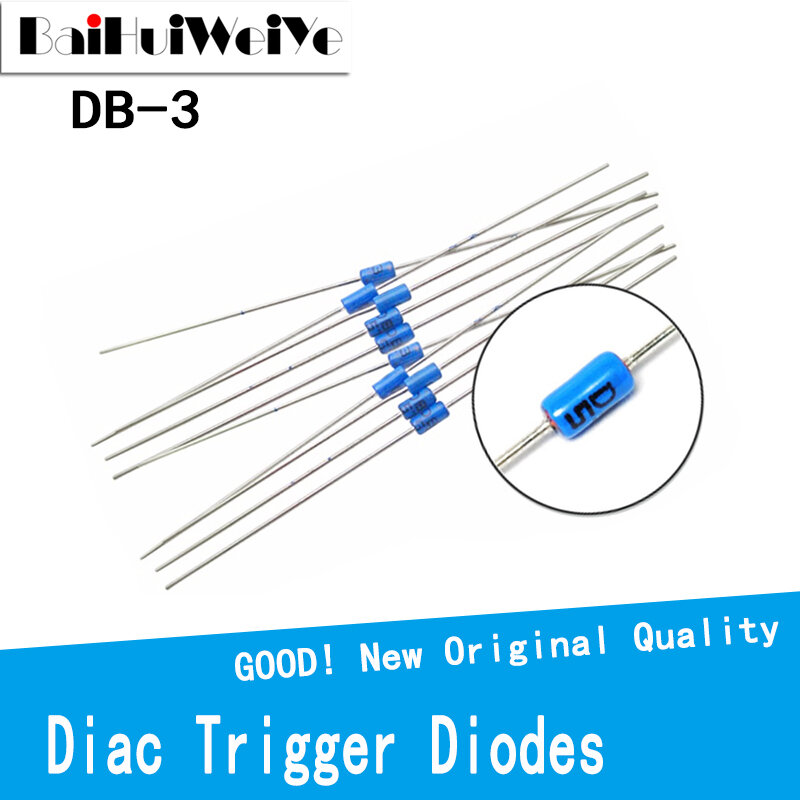 50ピース/ロットDB3 DB-3 diacトリガダイオードdo-35 DO-204AH新オリジナル良質チップセット