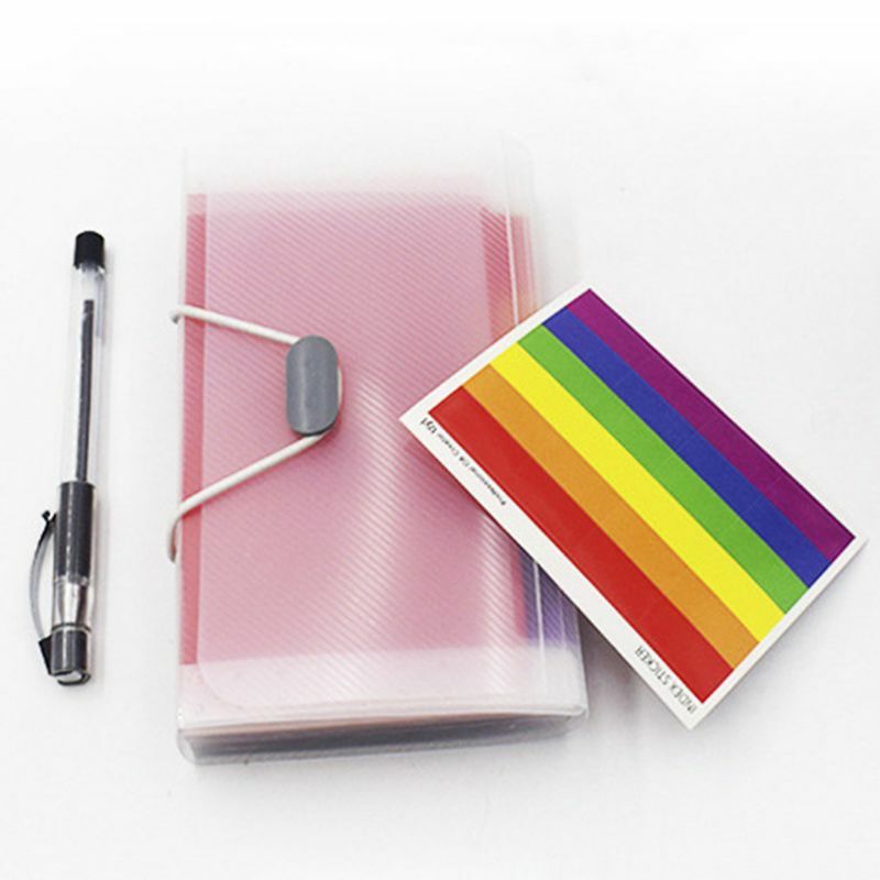 Bolsa de documentos A6 de Color arcoíris, Mini recibo de billetes, carpeta de 13 rejillas