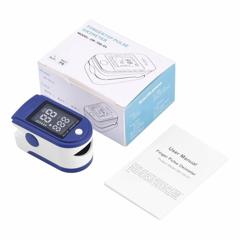 Digital Oximeter Blood Oxygen Saturation Monitor Pulse Four-color OLED Display With EVA Storage Bag Silicone Protective Cover