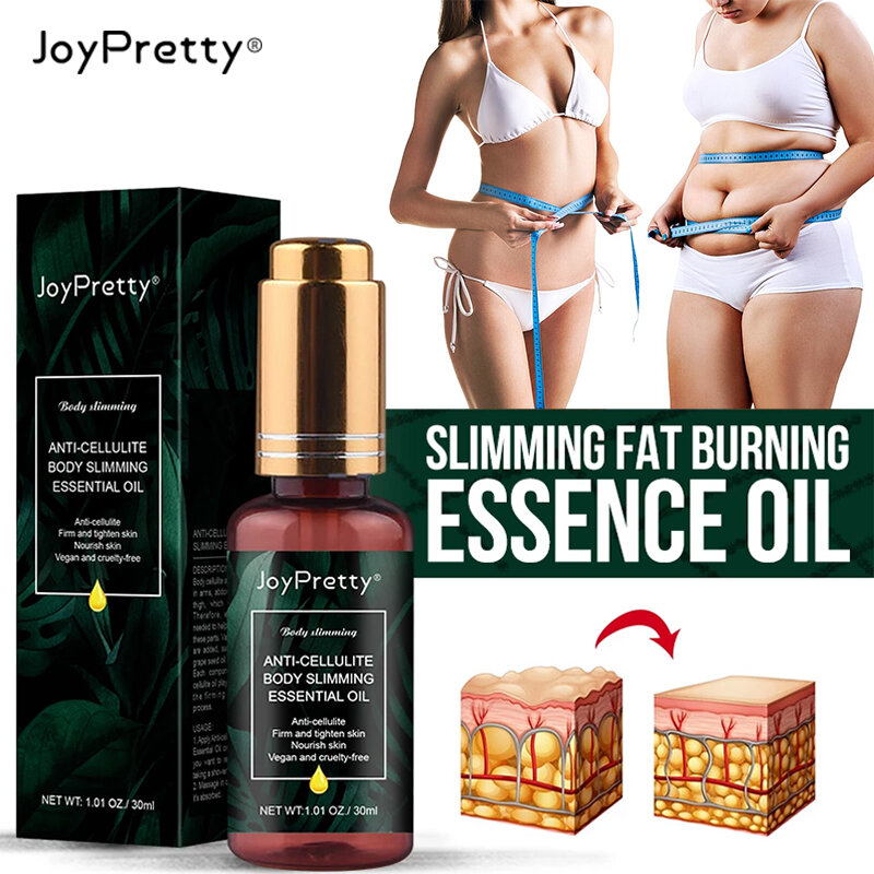 JoyPretty-Aceite Corporal adelgazante para perder peso, masaje adelgazante de vientre, removedor de celulitis, aceite esencial, quema de grasa, cuidado corporal