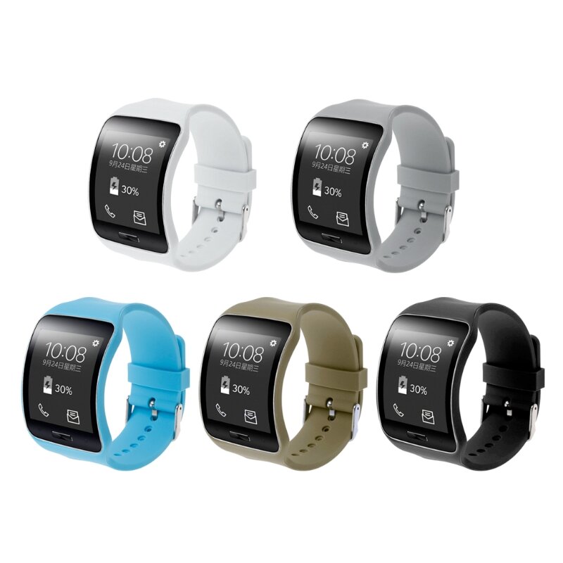 Silicone Wrist Band Strap Pengganti untuk Samsung Gear S SM-R750 Smart Watch H4GA
