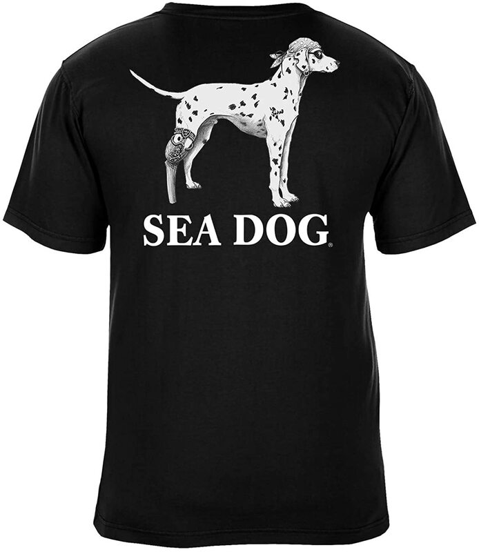 สยองขวัญ Sea Dog Novelty กราฟิกเสื้อยืด