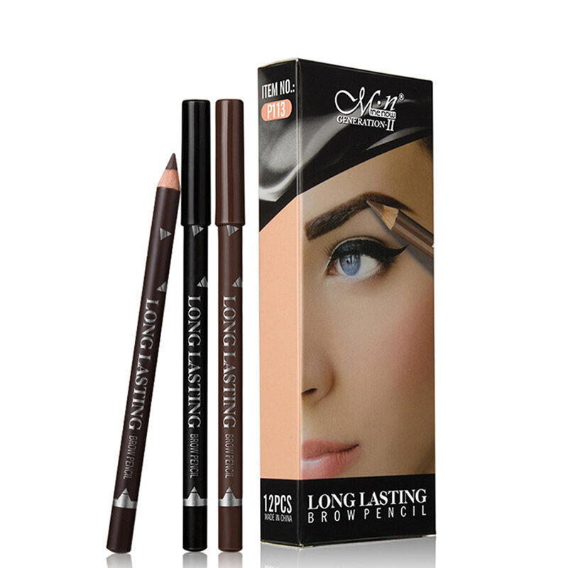 3 kolory czarny Eyeliner ołówek dla kobiet wodoodporny brązowy brwi Eyeliner ołówki narzędzia do makijażu hurtownia i Dropshipping