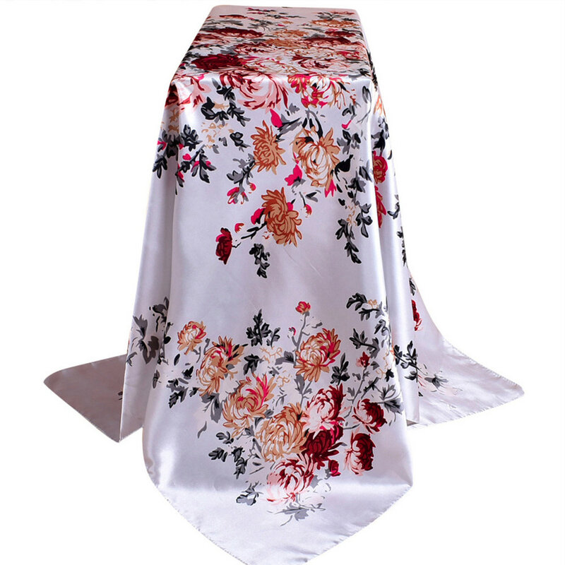 Foulard en mousseline de soie imprimé Floral pour femmes, Hijab, petit foulard doux pour les cheveux, accessoires pour femmes, châle musulman, 2021