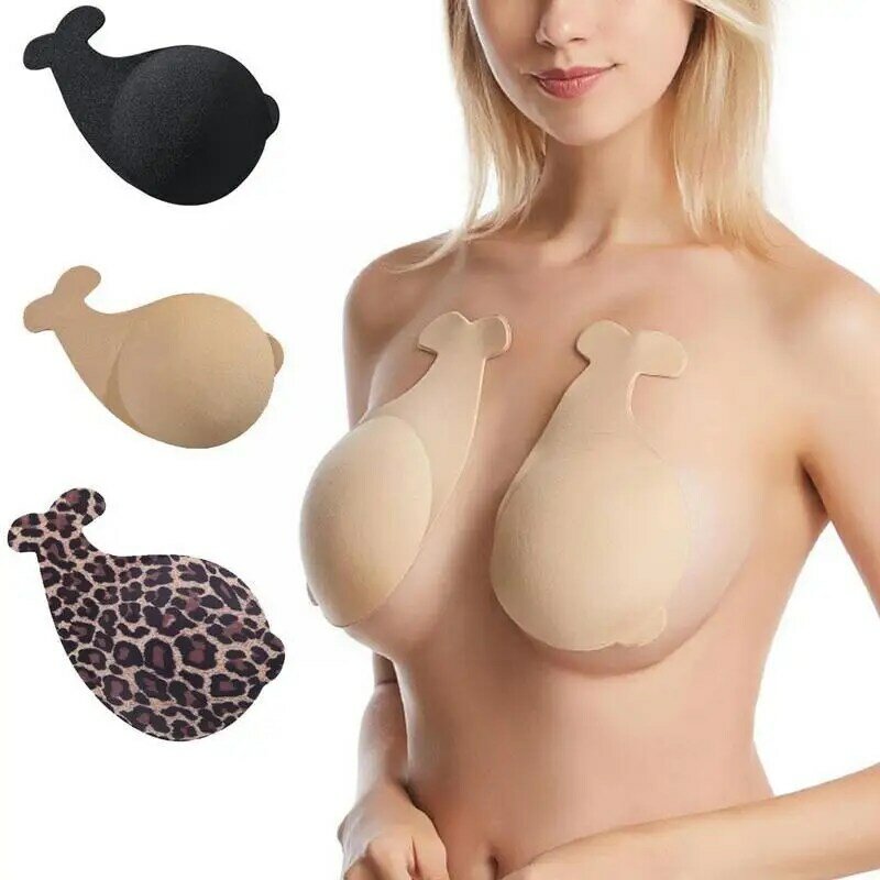 2021 Invisible Silicone Pasties Chest Stickers Reusable Adhesive Up Boob Nipple Bra Up Push Tape Breast Pad Covers Lift D4g2