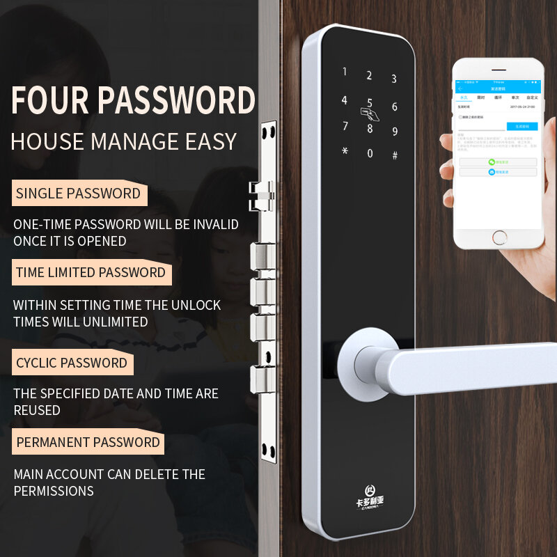 Smart Türschloss Elektrische Key Hotel Management APP Gast IC Karte Wohnung Bluetooth Passwort Büro Schule Raum Fingerprint