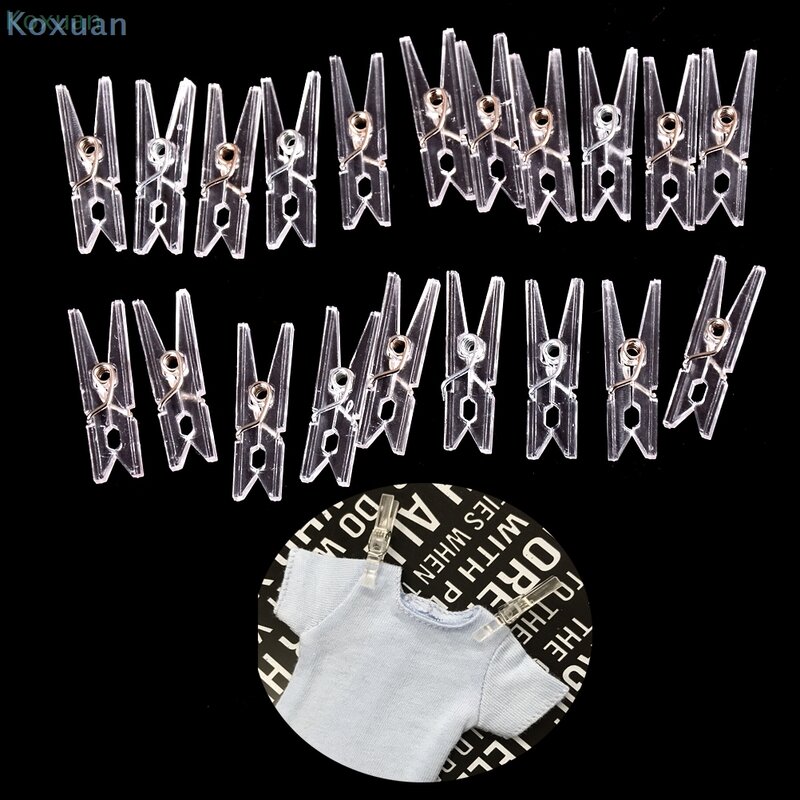 20 Pcs Small Clothes Pegs Photo Clips Decoration Clips Clothes Pin Paper Craft Pegs Mini Size Plastic Clips
