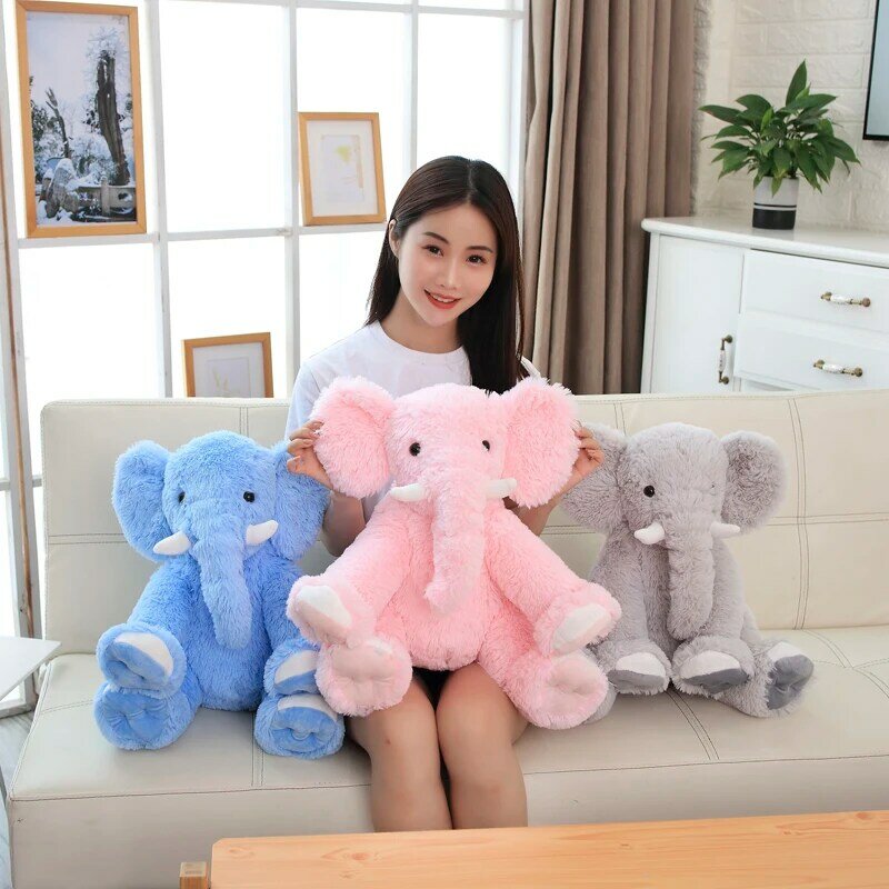 Muñeco de peluche de elefante para niños, juguete cómodo de 50cm, bonito y hermoso, regalo de cumpleaños, decoración del hogar