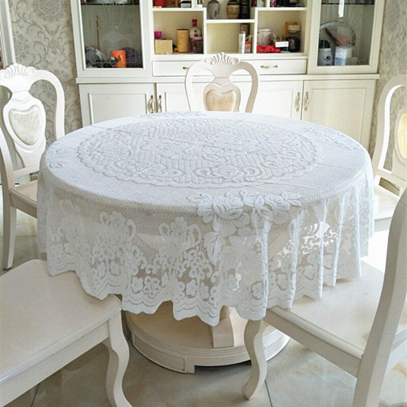 Exquisite Beige Jacquard Tulle Tablecloth Sofa Pad Handrail Cover Cloth Restaurant Microwave Oven Christmas Wedding Decoration
