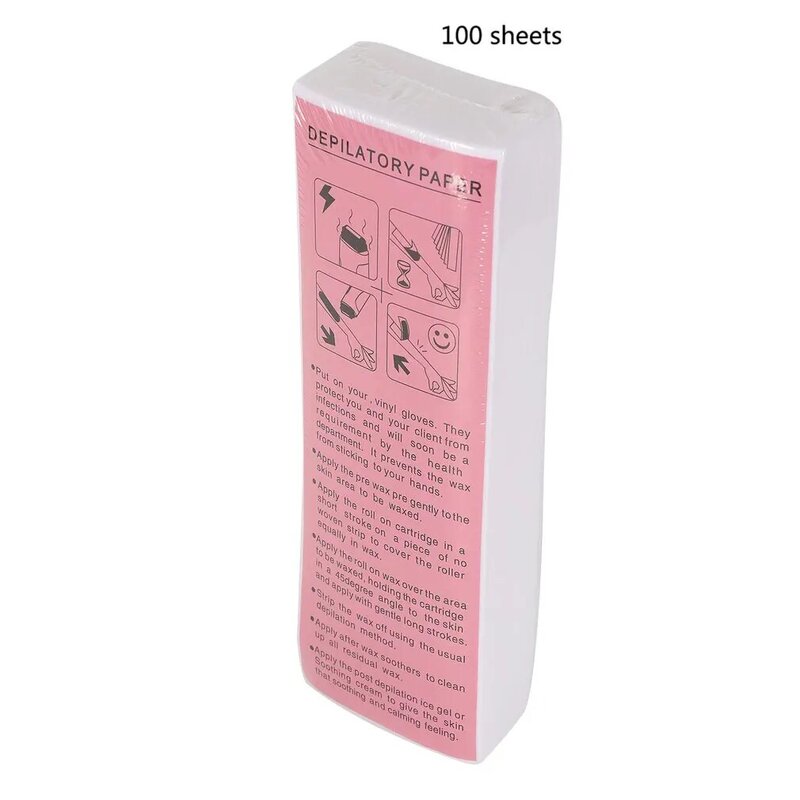 100Pcs Professionele Ontharing Waxen Strips Niet-geweven Stof Wassende Papers Ontharingscrème Schoonheid Tool Voor Been Haren Verwijderen