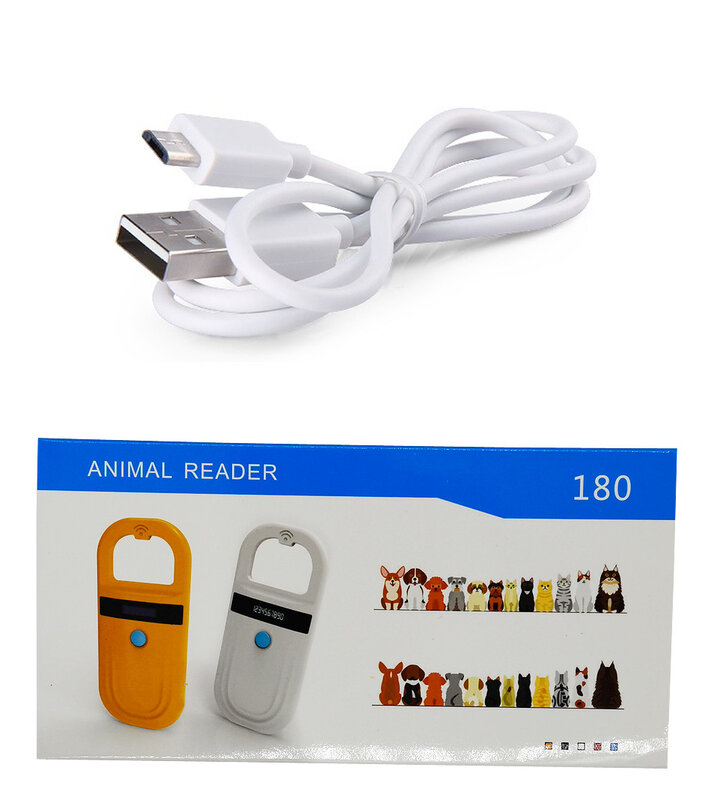 PT180 lector O11785/84 FDX-B escáner de microchip para mascotas lector perro lector de baja frecuencia de lector de RFID Animal Chip