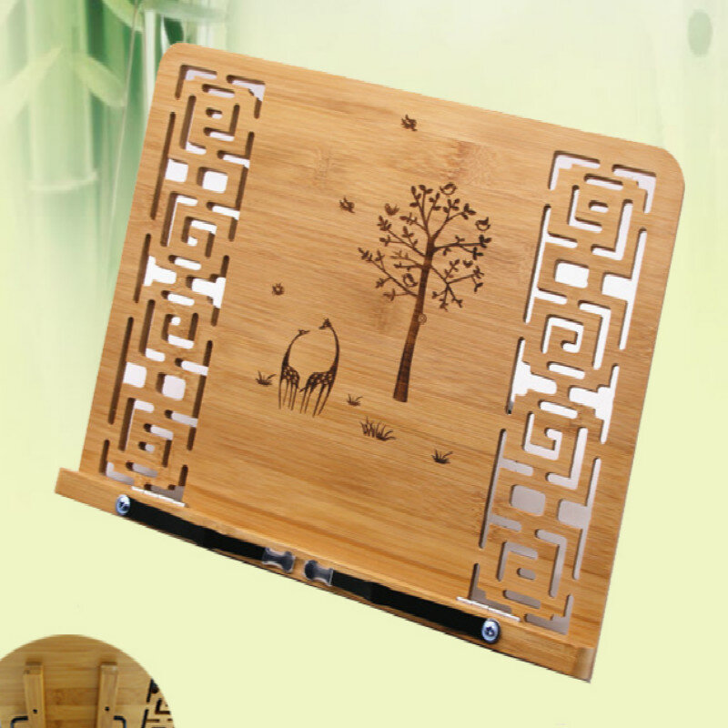 Подставка для книг для китайской каллиграфии, детский и взрослый держатель для книг, деревянная складная бамбуковая подставка для книг