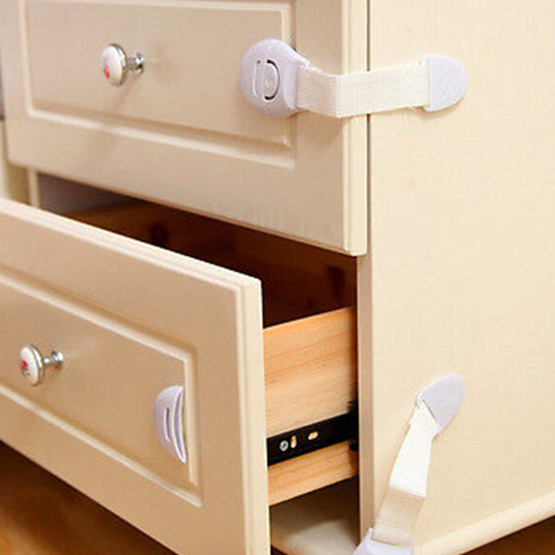 AA 10pcs Child Infant Baby Kids Drawer Door Cabinet Cupboard Toddler Safety Lock TR