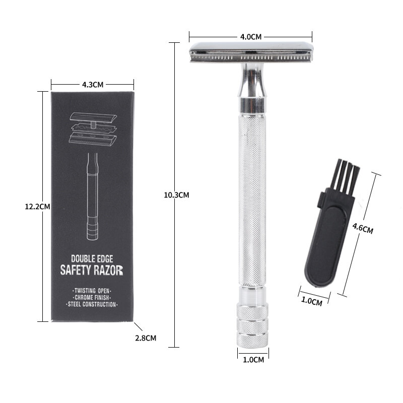 Ручка классическая Безопасная бритва для мужчин нож безопасные бритвы для мужчин бритва с небольшой кистью ручная бритва инструменты для б...