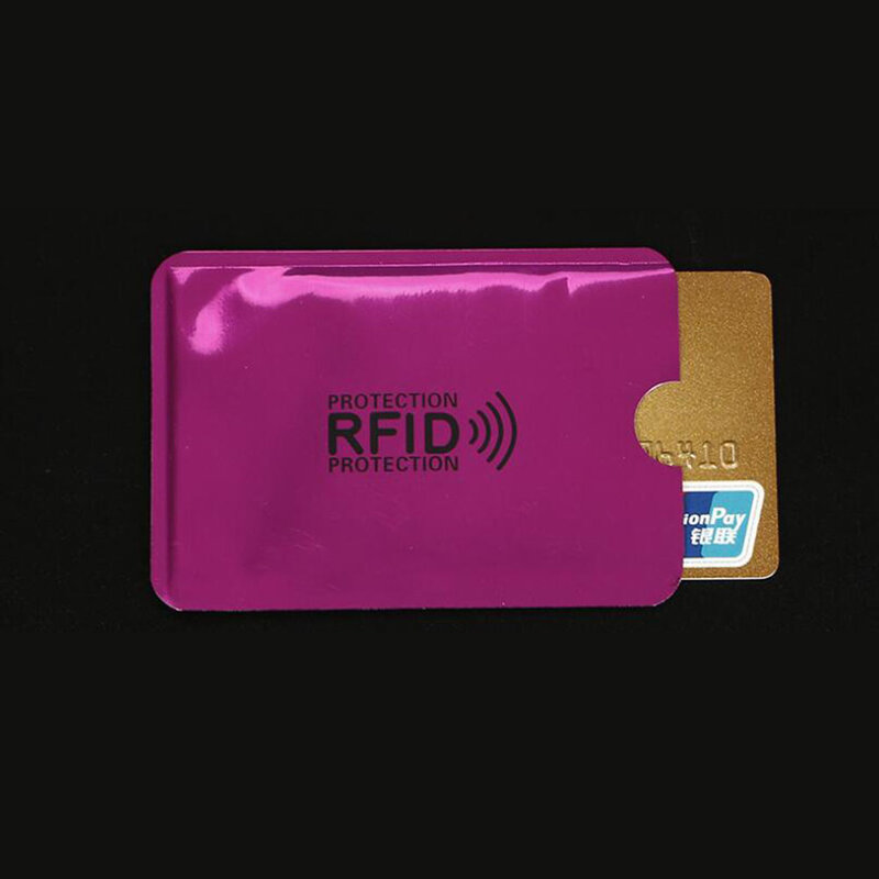 Чехол для банковских карт, металлический, с защитой от чтения карт, 1 шт.
