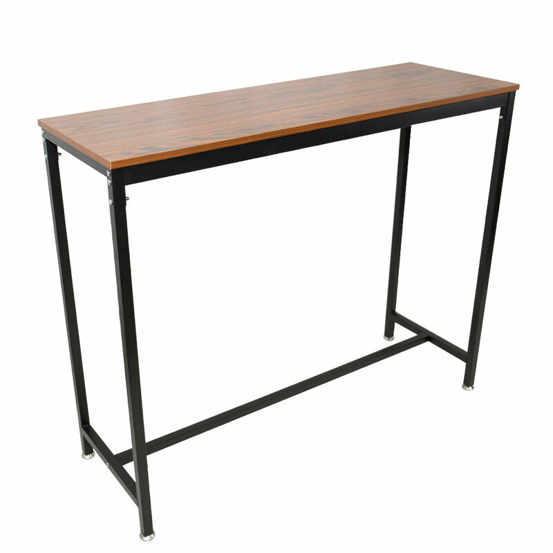 Table rectangulaire en bois avec cadre en métal, bar de Pub, Table Vintage pour le bureau et la maison