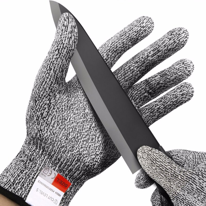耐久性のある耐切断性のあるナイフ,サバイバルハンティンググローブ,チェーンソー,キャンプ用の5つの保護トラベルグローブ