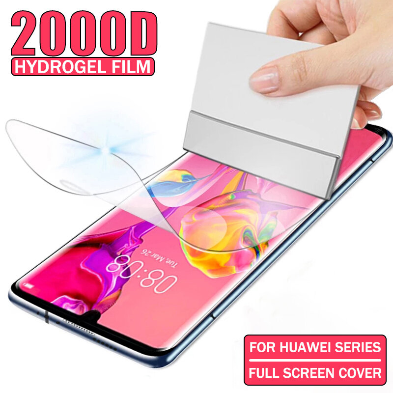 2000D Hydrogel Film Voor Huawei P30 Pro P40 Lite P20 P50 Screen Protector Voor Huawei Mate 40 30 20 P30pro p40pro P50pro 1-3Pcs