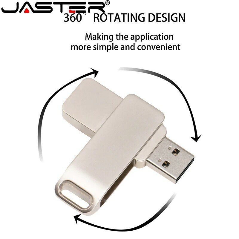 USB-флеш-накопитель JASTER в металлическом корпусе, 128 ГБ, 64 ГБ, 32 ГБ, 16 ГБ, 8 Гб