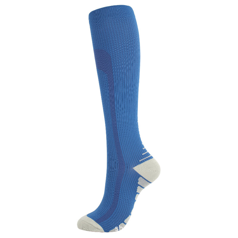 Calcetines de compresión transpirables hasta la rodilla para hombre y mujer, ropa Unisex resistente, de tubo largo, protección para la rodilla