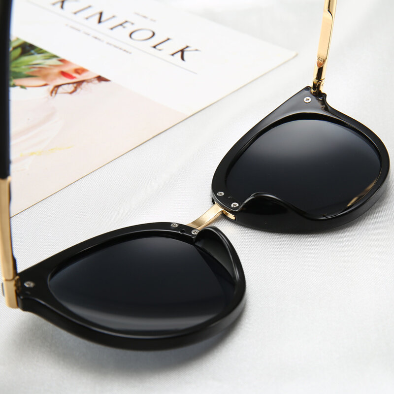 2021 جديد خمر القط العين النظارات الشمسية النساء موضة العلامة التجارية مصمم مرآة Cateye نظارات شمسية الإناث نظارات دي سول gafas UV400