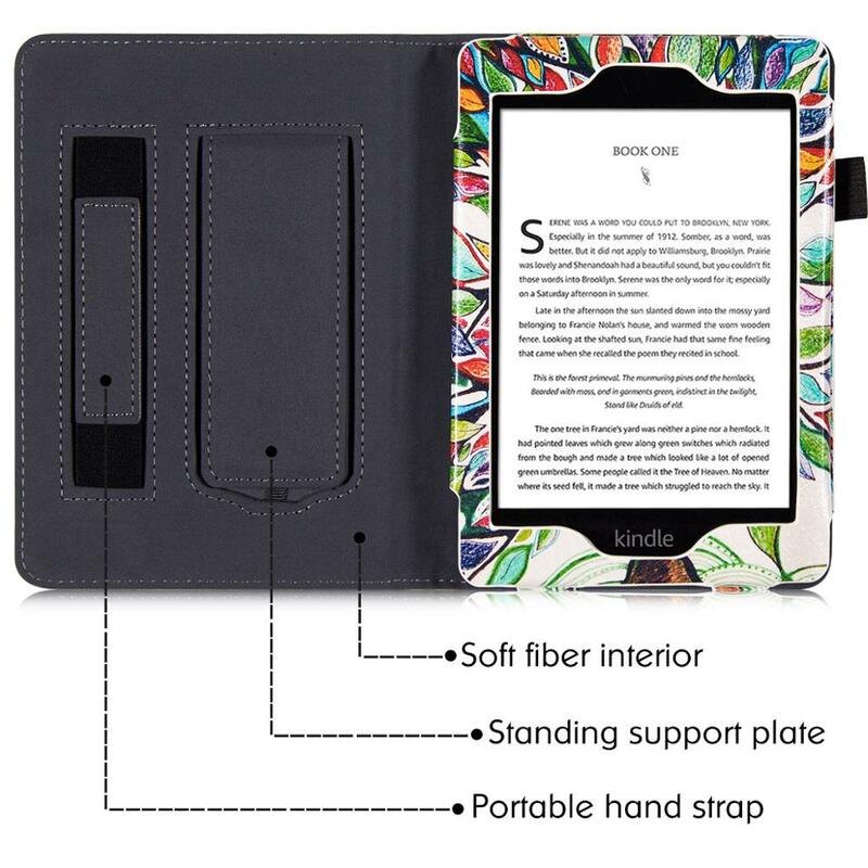 PU couro stand case para kindle paperwhite 10th geração, capa protetora, inclui paperwhite bordas antes de 2018
